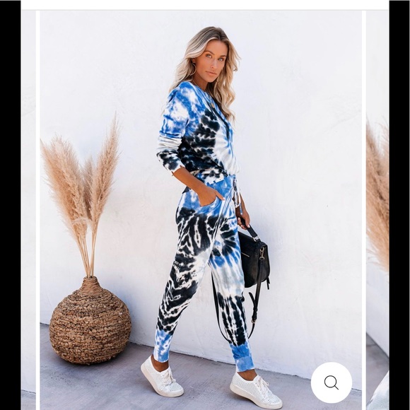 Wanderlust Cotton Pocketed Tie Dye Joggers - Picture 1 of 5